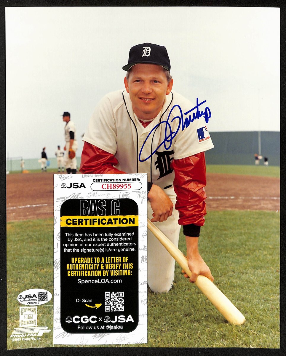 Jim Northrup Signed/Autographed 8x10 Photo Detroit Tigers JSA 201990