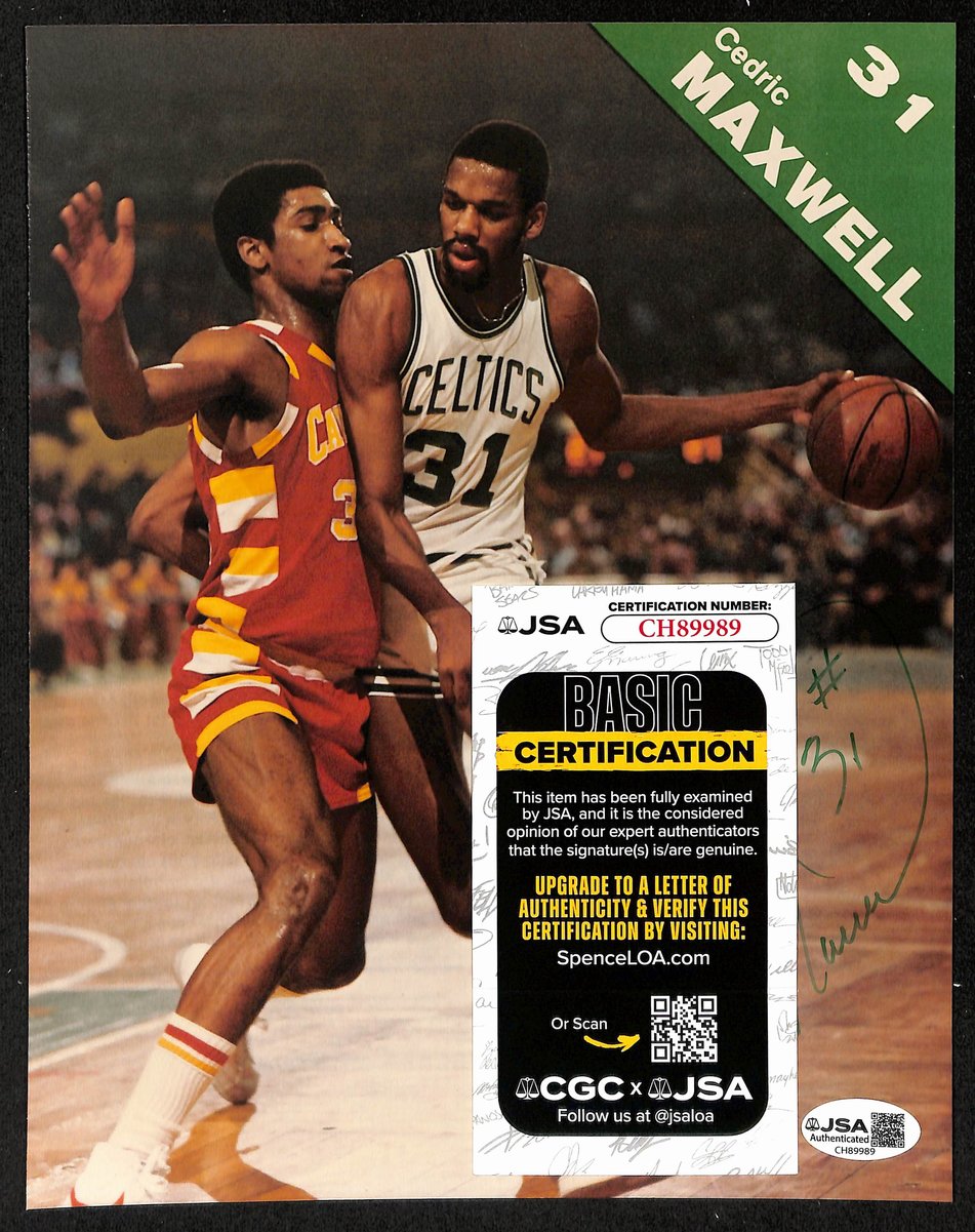 Cedric Maxwell Signed/Autographed 8x10 Photo Boston Celtics JSA 202013