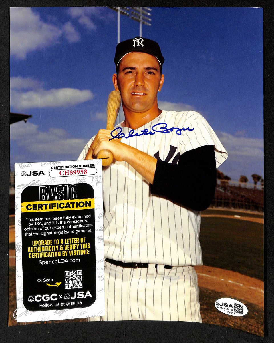 Clete Boyer Signed/Autographed 8x10 Photo New York Yankees JSA 202038