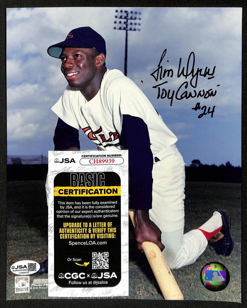 Jimmy Wynn Signed/Inscribed "Toy Cannon" 8x10 Photo Colt 45's JSA 202039