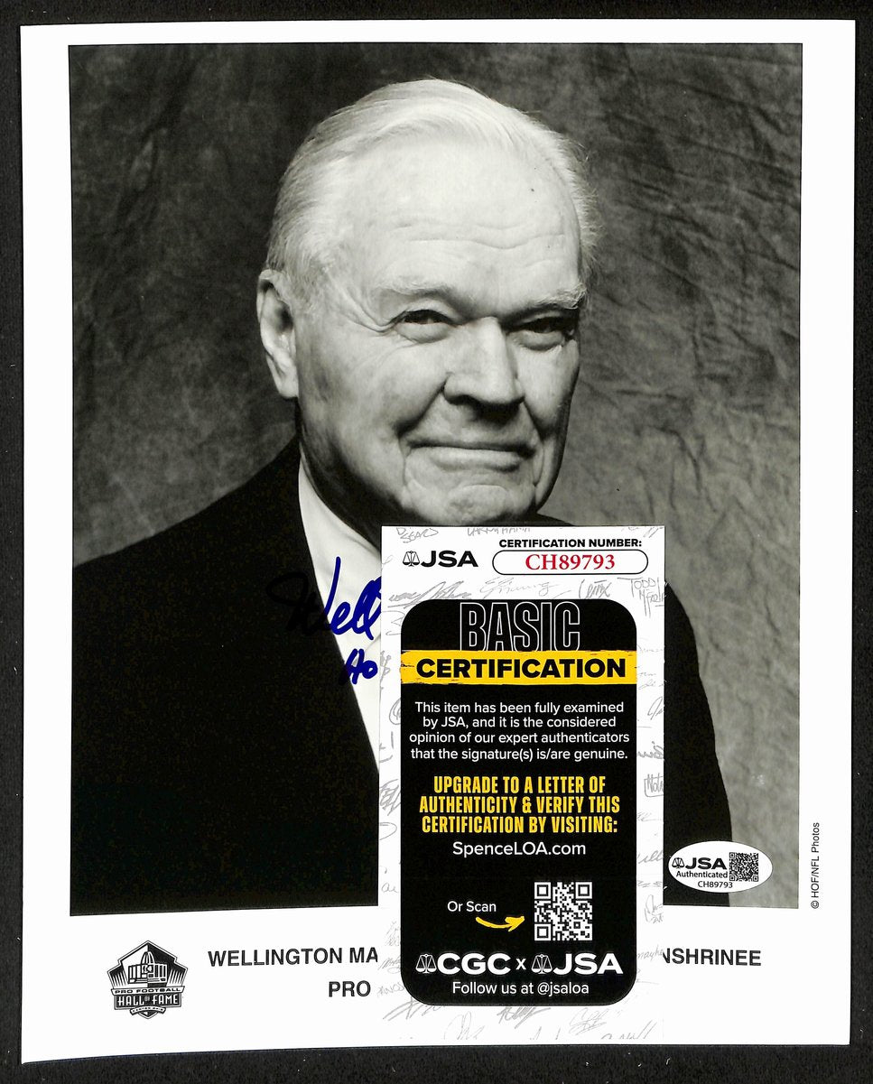 Wellington Mara Official Pro Football Hall of Fame Auto/Signed 8x10 Photo JSA BA201938