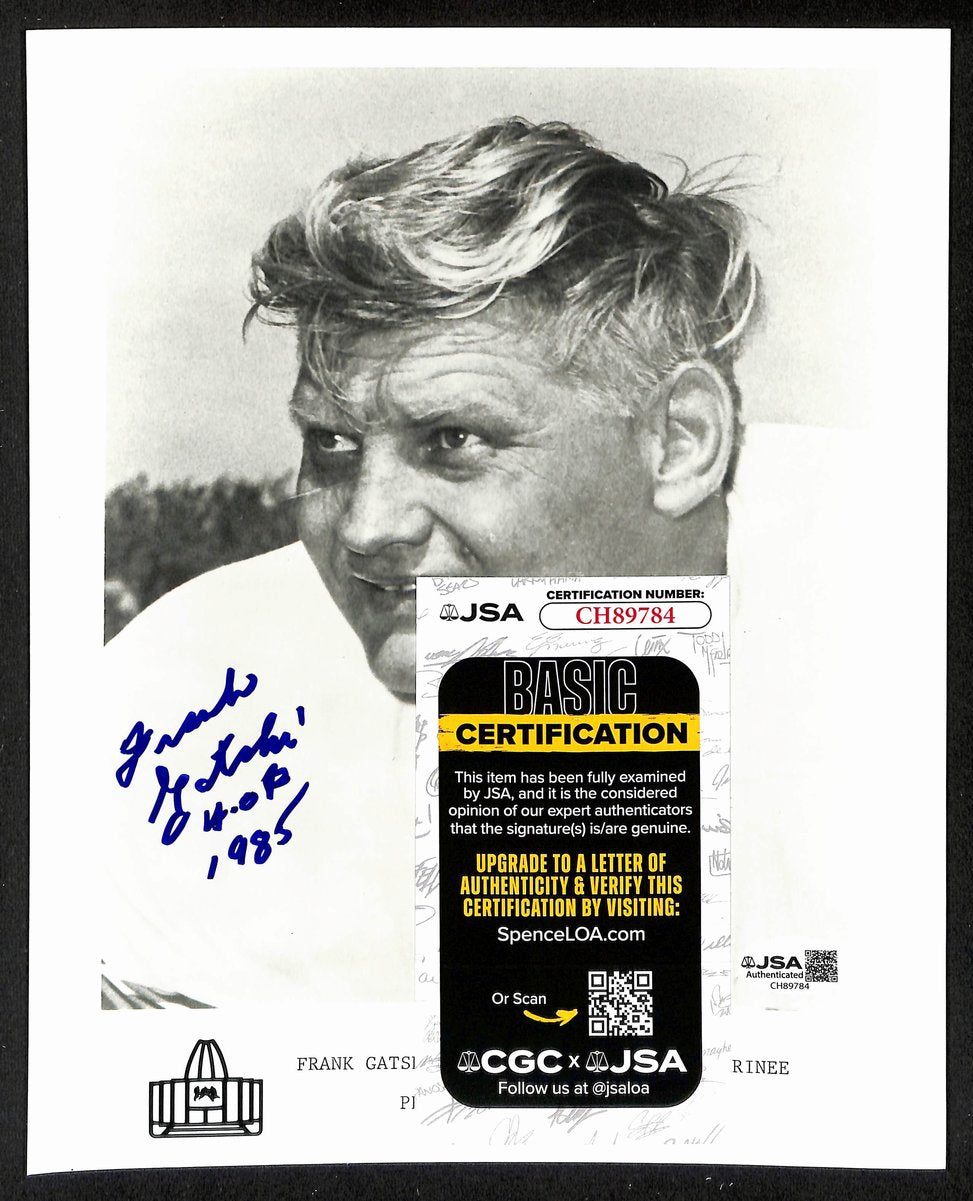 Frank Gatski Official Pro Football Hall of Fame Auto/Signed 8x10 Photo JSA BA201947
