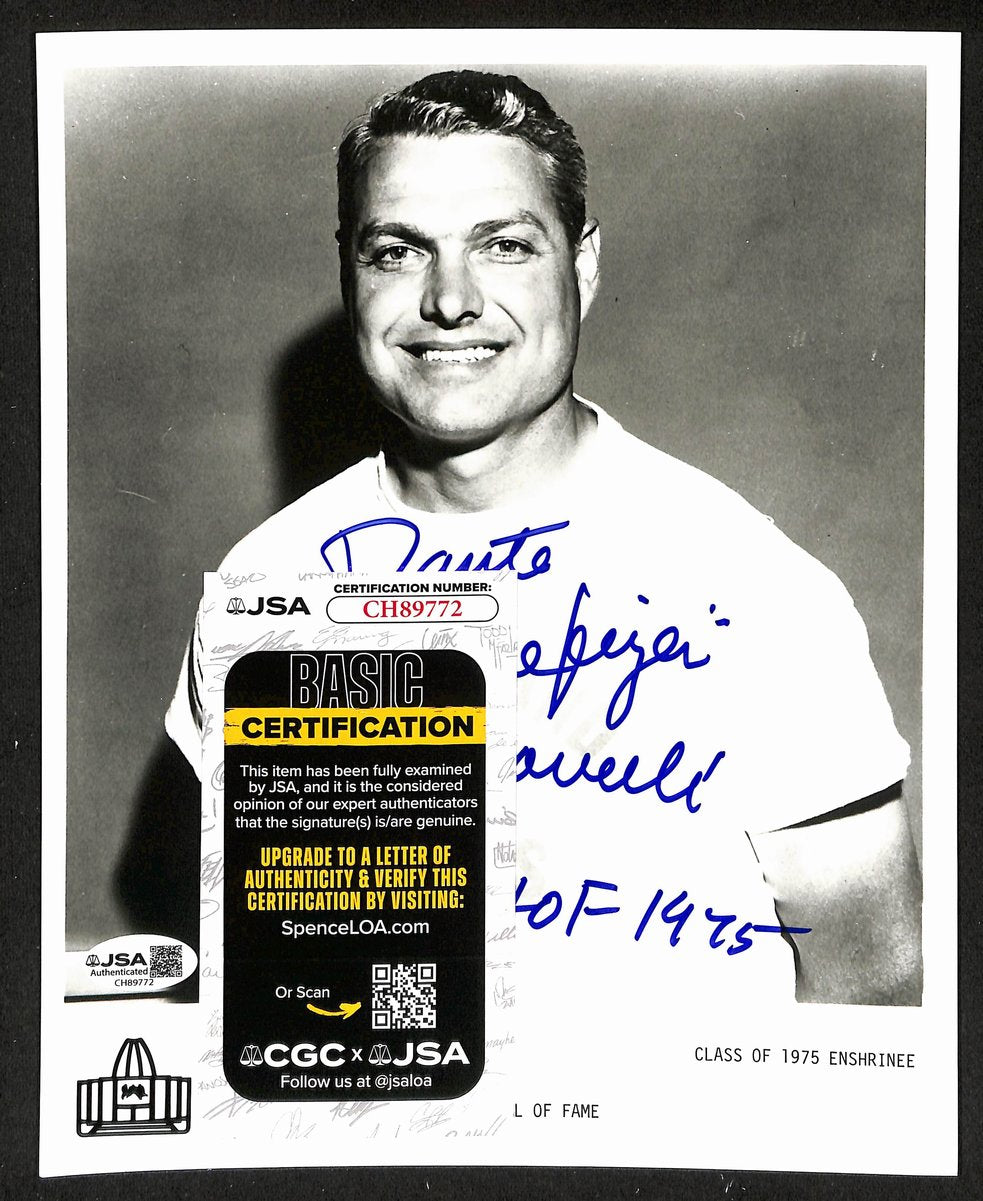 Dante Lavelli Official Pro Football Hall of Fame Auto/Signed 8x10 Photo JSA BA201959