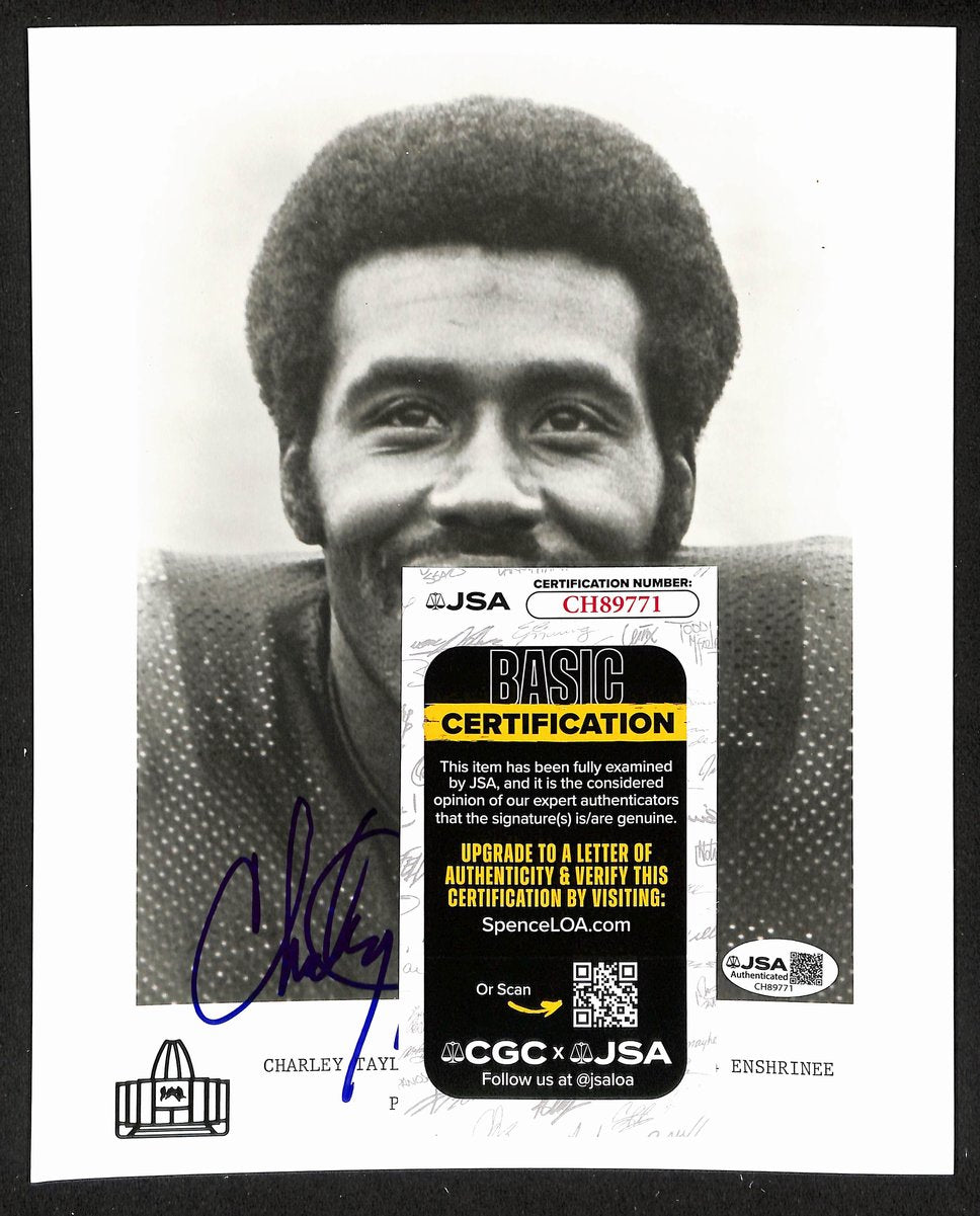 Charley Taylor Official Pro Football Hall of Fame Auto/Signed 8x10 Photo JSA BA201960