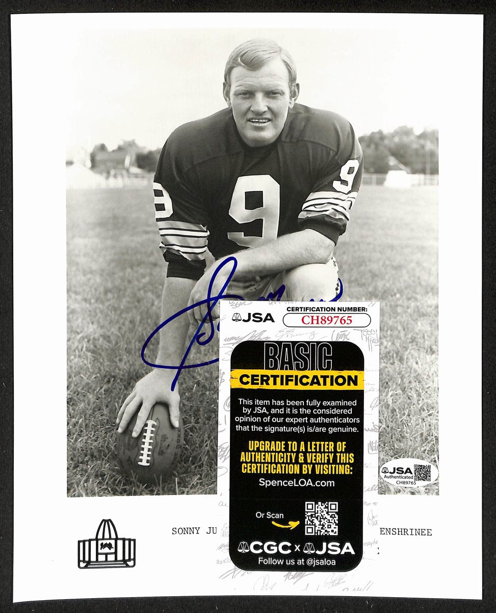 Sonny Jurgensen Official Pro Football Hall of Fame Auto/Signed 8x10 Photo JSA BA201966