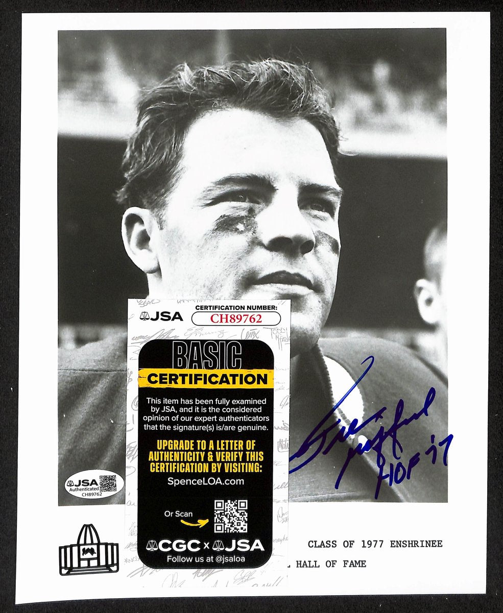 Frank Gifford Official Pro Football Hall of Fame Auto/Signed 8x10 Photo JSA BA201969