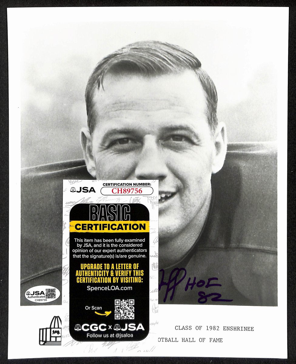 Sam Huff Official Pro Football Hall of Fame Auto/Signed 8x10 Photo JSA BA201975