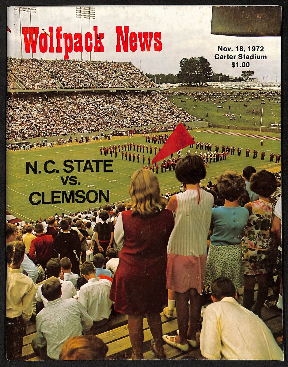 11/18/1972 NCAA Football Game Program N.C. State vs. Clemson 201636