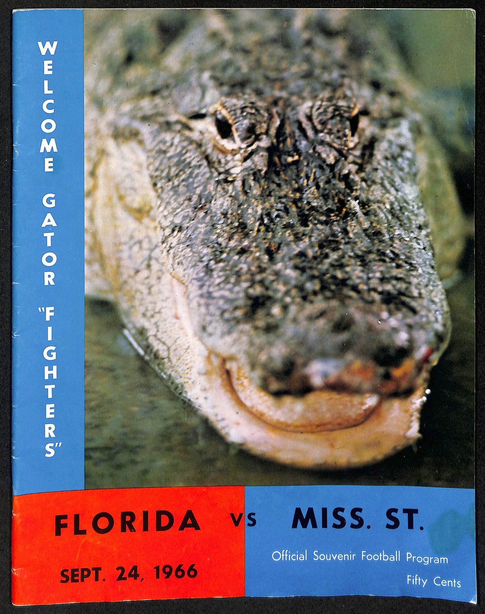 9/24/1966 NCAA Football Game Program Florida vs. Mississippi State 201649