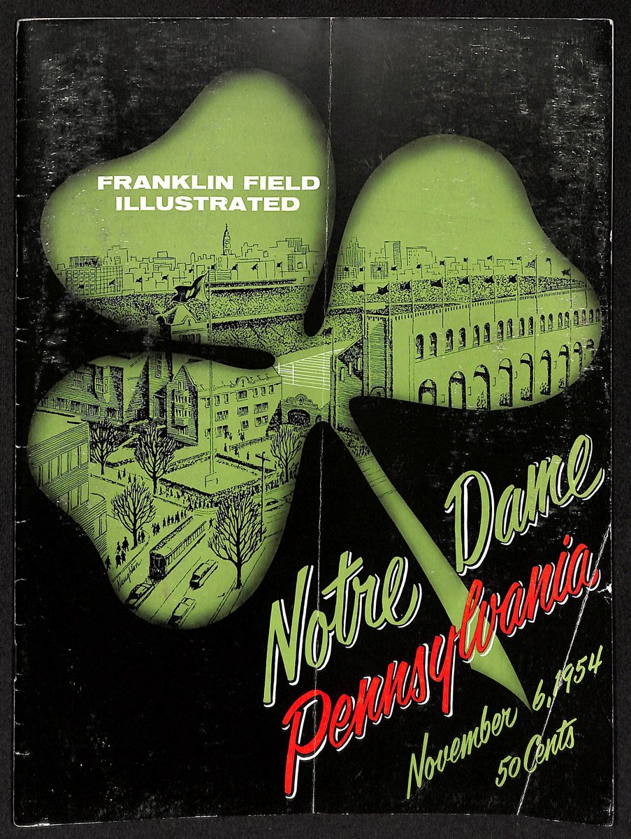 11/6/1954 NCAA Football Game Program Notre Dame vs. Pennsylvania 201650