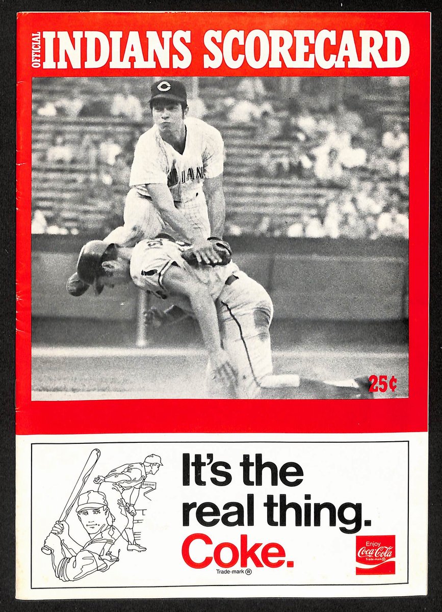 4/8/1971 Indians Scorecard Cleveland Indians vs. Boston Red Sox Opening Day