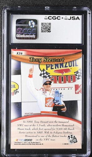 2000 Press Pass Tony Stewart CGC x JSA Auth Signed/Auto Racing Card BA202243