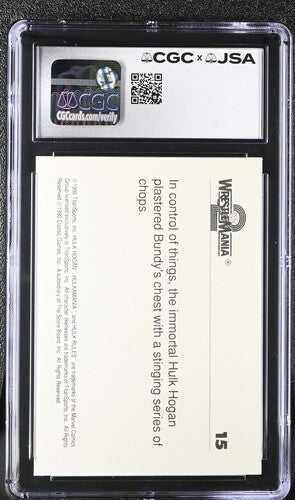 1990 Classic Hulk Hogan CGC x JSA Auth Signed/Auto WWF Wrestling Card BA202250