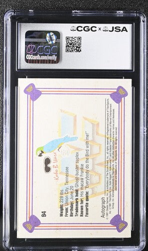 1991 Classic Koko B. Ware CGC x JSA Auth Signed/Auto Wrestling Card BA202256