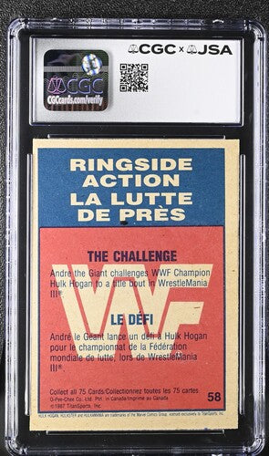 1987 OPC Hulk Hogan CGC x JSA Auth Signed/Auto WWF Wrestling Card BA202261