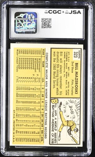 1963 Topps Bill Mazeroski CGC x JSA Auth Signed/Auto Baseball Card BA202282