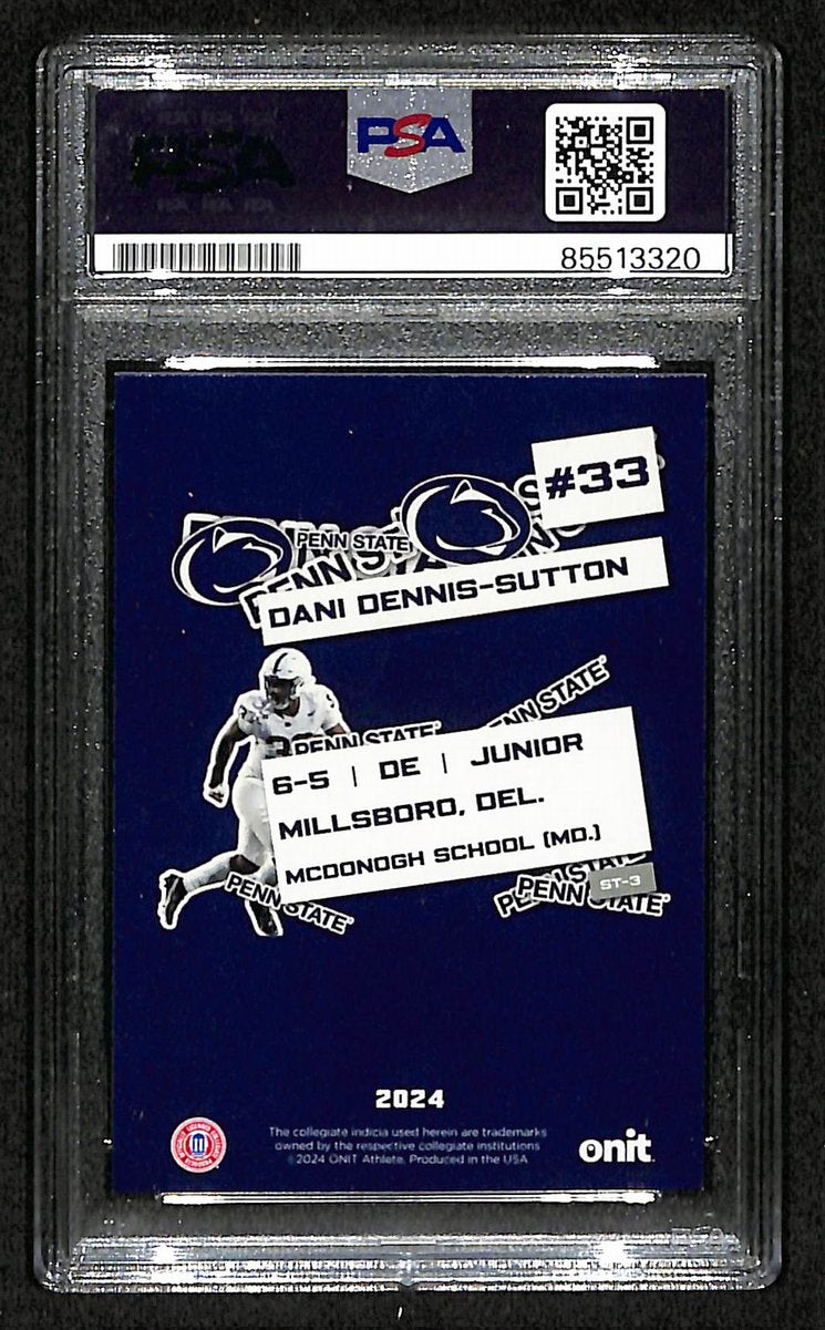 2024 Onit Dani Dennis-Sutton PSA/DNA Auth Signed/Auto PSU Football Card BA203191
