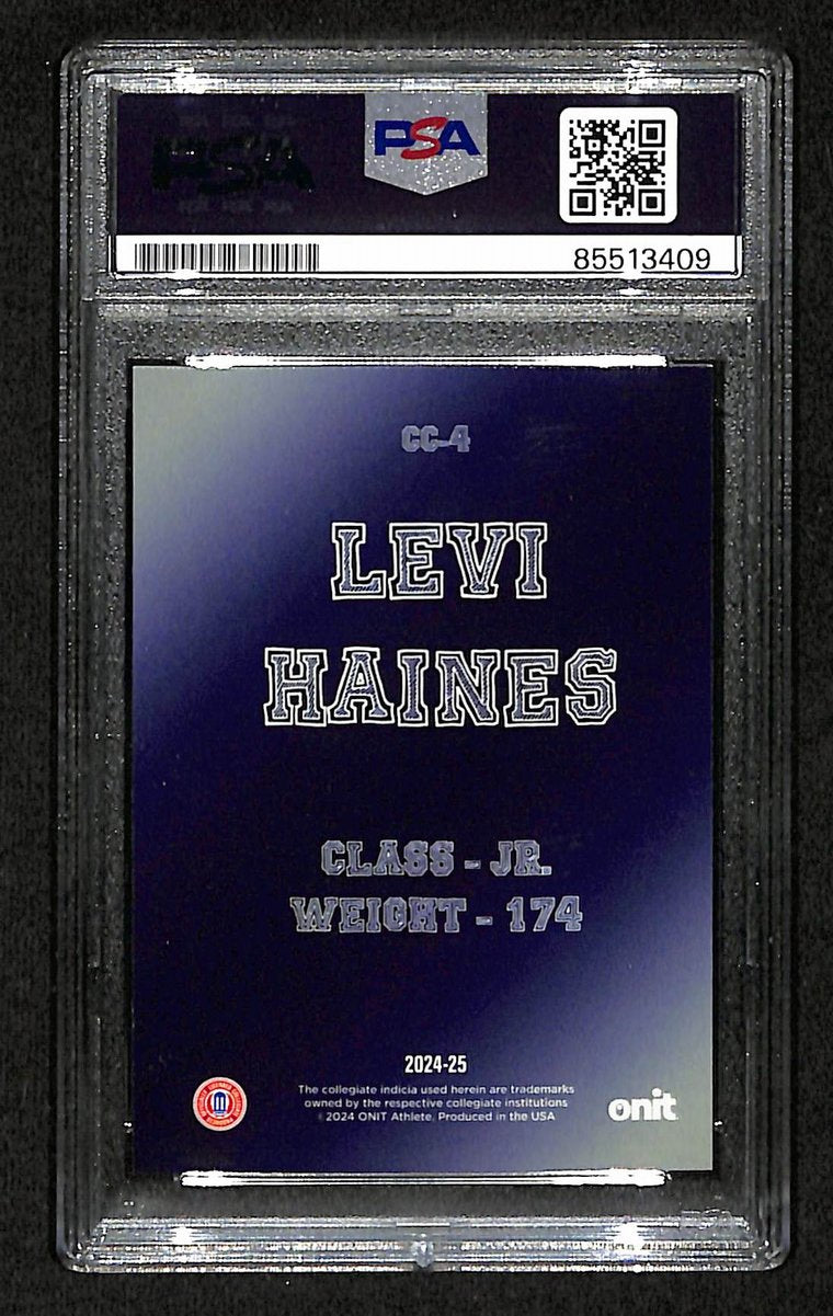 2024-25 Onit Levi Haines PSA/DNA Auth Signed/Auto PSU Wrestling Card BA203194