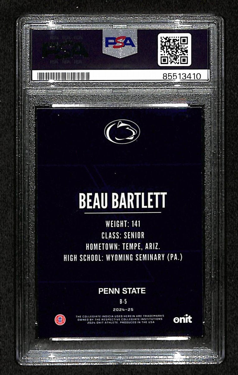 2024-25 Onit Beau Bartlett PSA/DNA Auth Signed/Auto PSU Wrestling Card BA203215