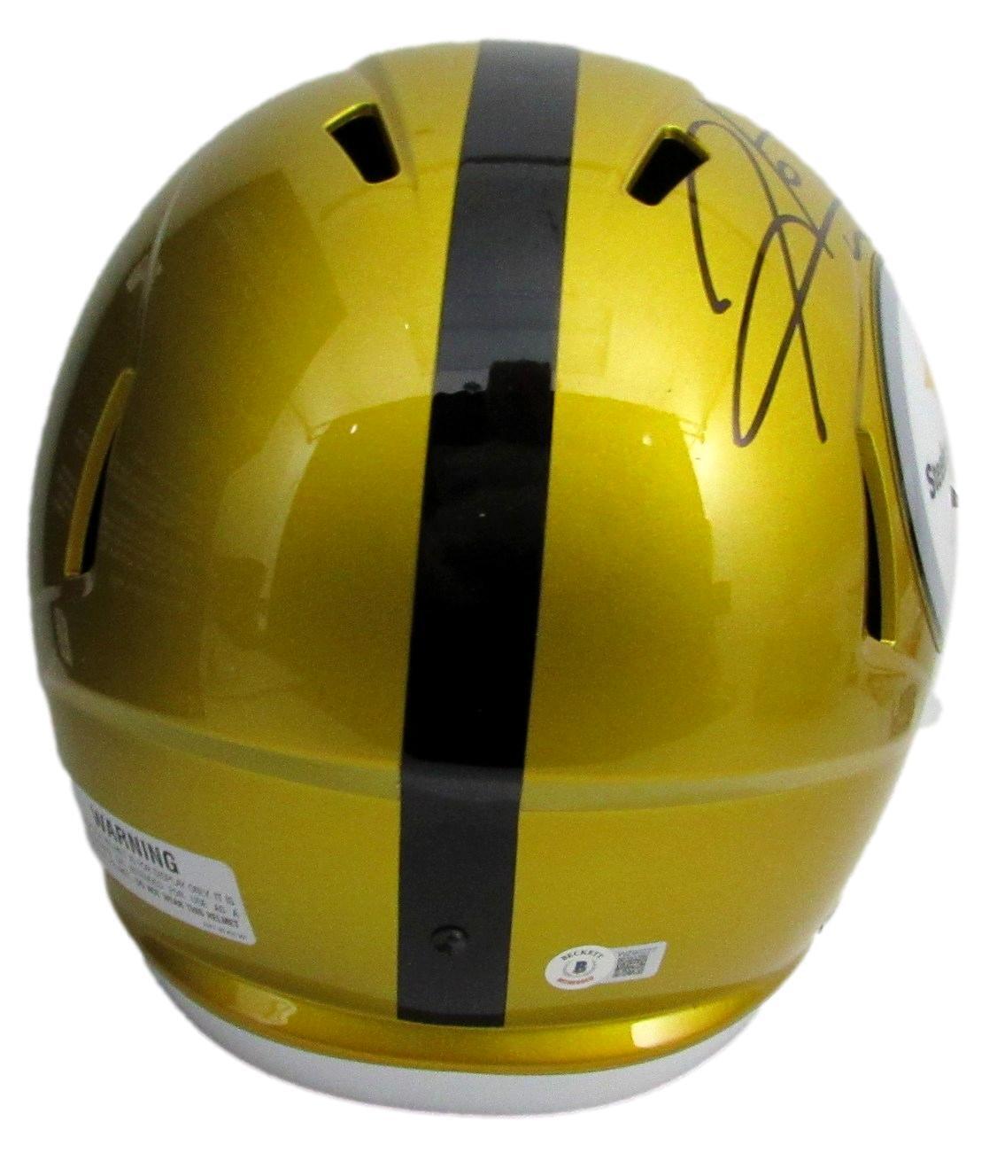 Hines Ward Signed/Inscr Full Size Flash Replica Helmet Steelers Beckett 172748