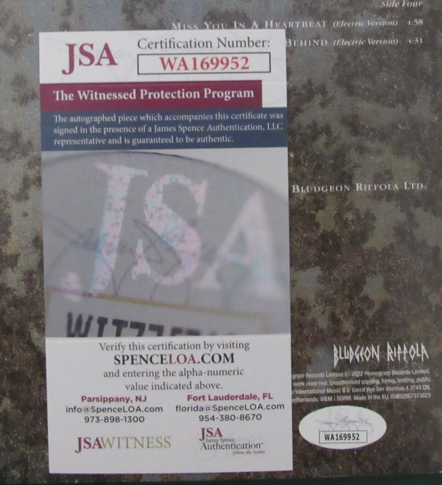 Def Leppard Joe Elliott/Phil Collen Dual-Signed Album "Retroactive" JSA 200742