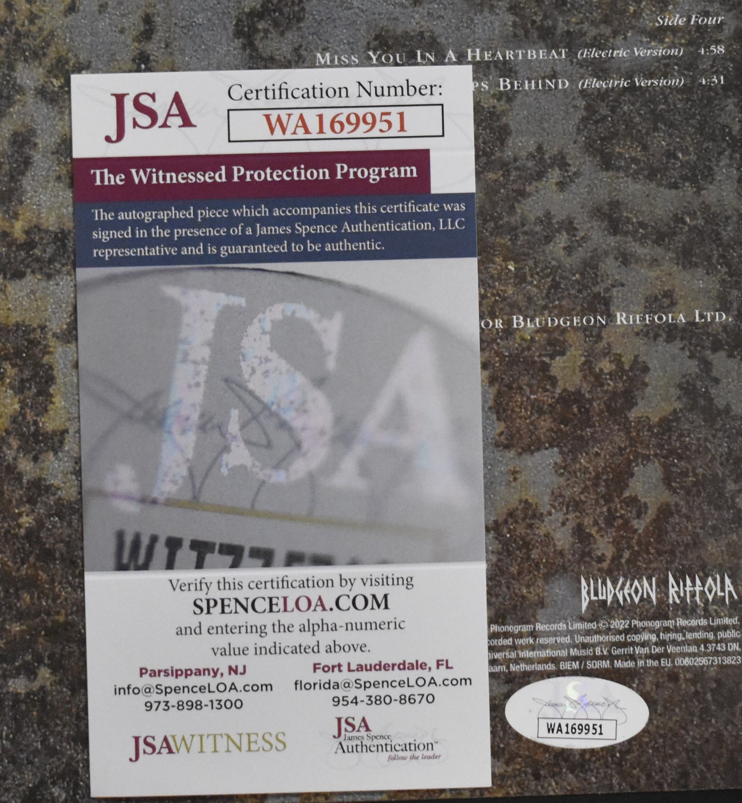 Def Leppard Joe Elliott/Phil Collen Dual-Signed Album "Retroactive" JSA 200744