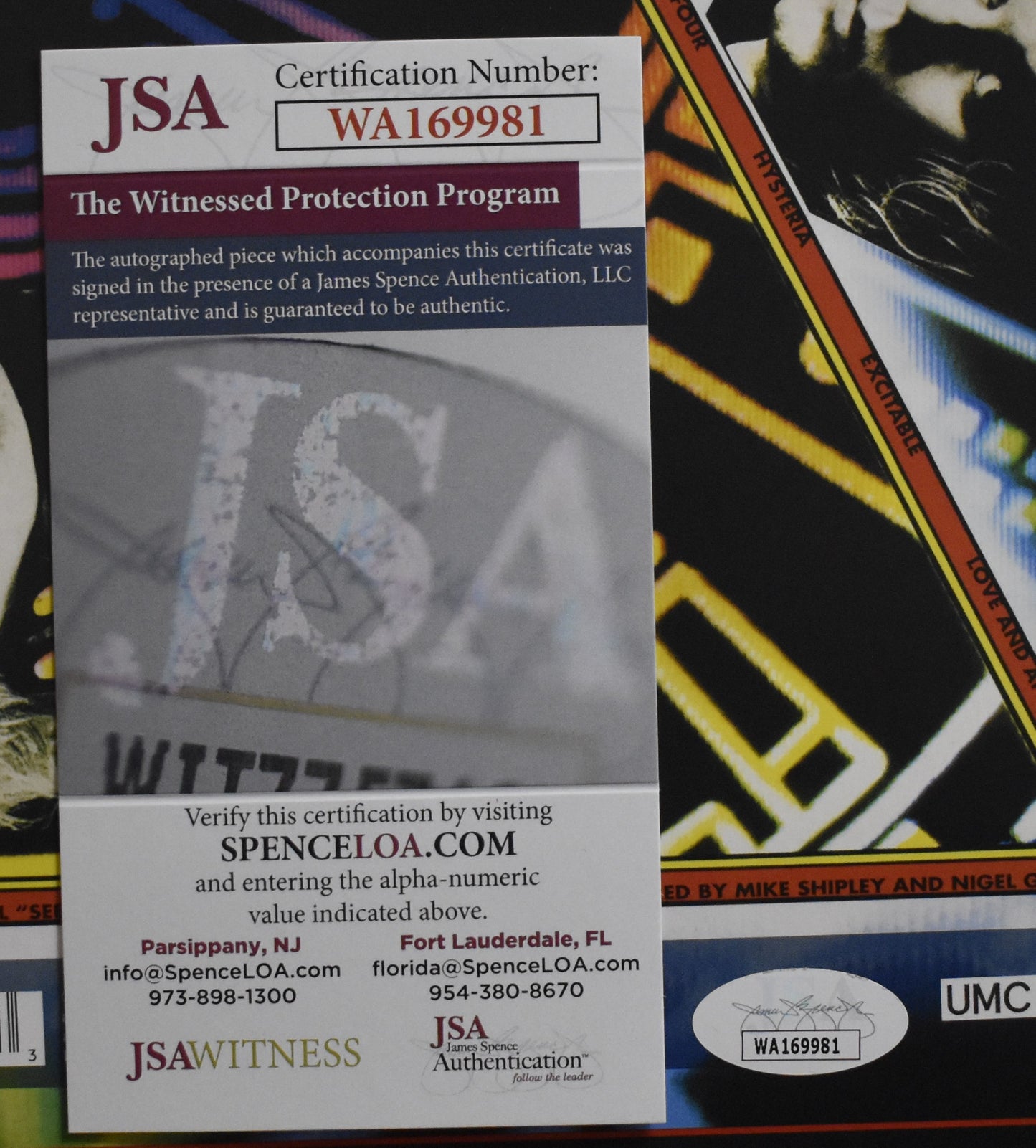 Def Leppard Joe Elliott/Phil Collen Dual-Signed Album "Hysteria" JSA 200746