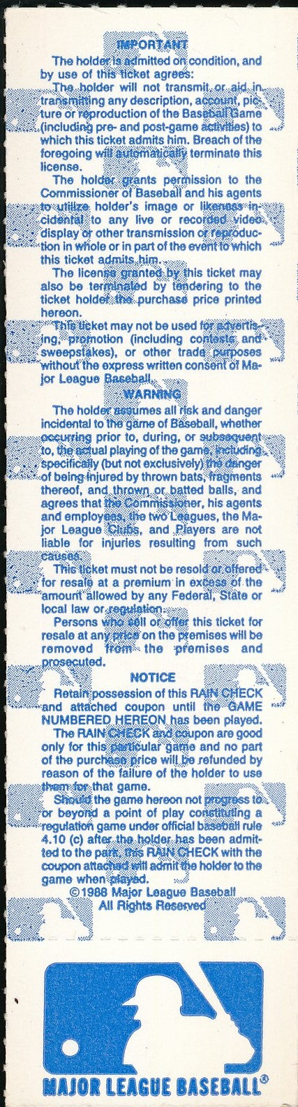 10/12/1988 NLCS Game 7 Ticket Stub Dodgers vs. Mets Dodgers Clinch 203283
