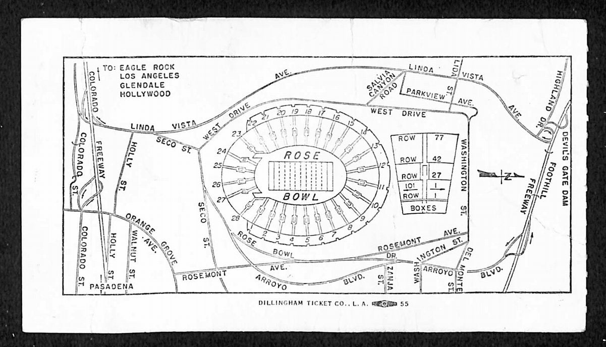 01/01/1975 College Football Game Ticket Stub Rose Bowl Ohio State vs. USC 203822