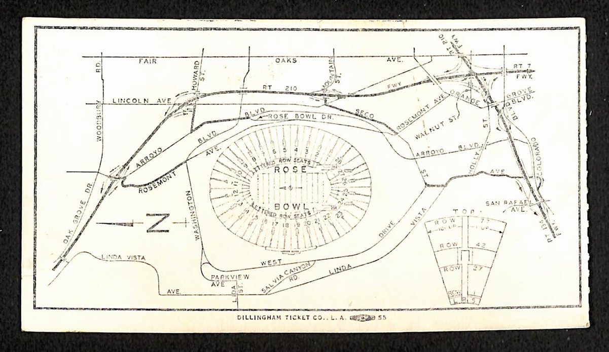 01/01/1979 College Football Game Ticket Stub Rose Bowl Michigan vs. USC 203826