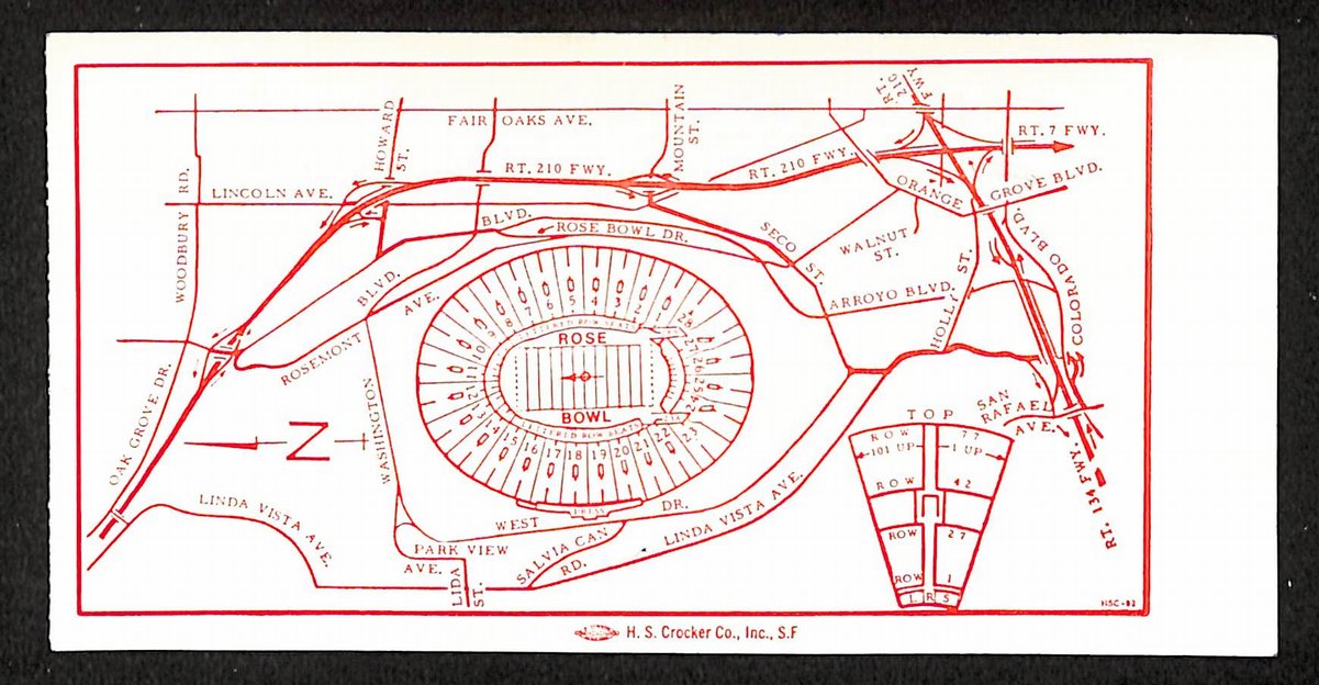 01/01/1983 College Football Game Ticket Stub Rose Bowl Michigan vs. UCLA 203827