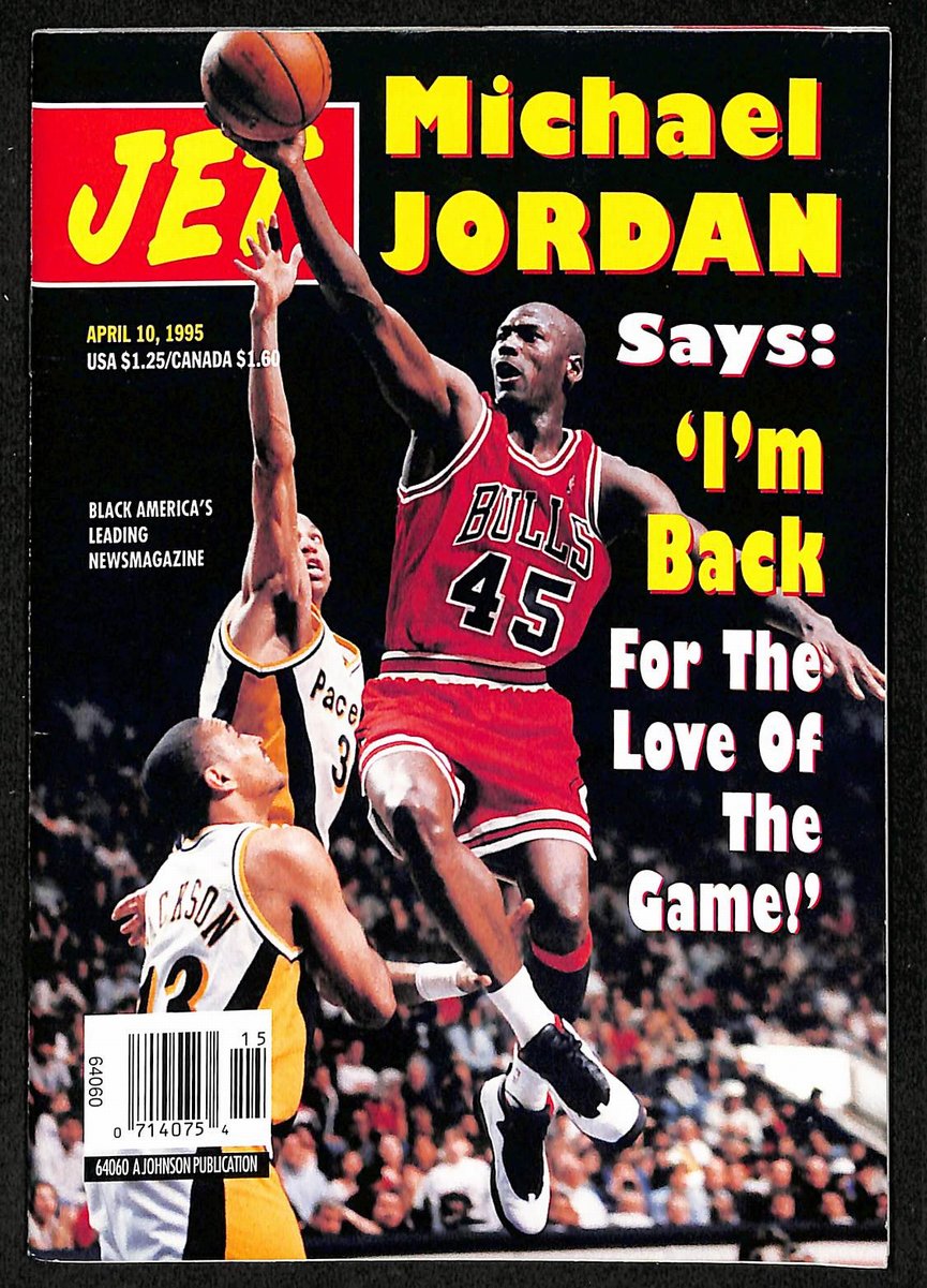 4/10/1995 JET Magazine Michael Jordan No Label Newstand UNSIGNED 203797