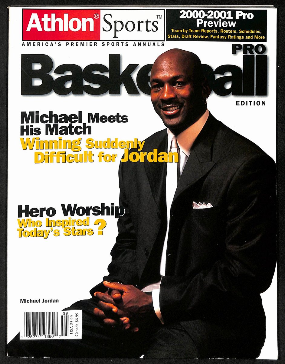 2000-2001 Athlon Sports Magazine Michael Jordan No Label Newstand UNSIGNED