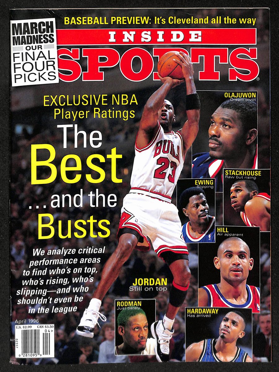 April 1996 Inside Sports Magazine Michael Jordan No Label Newstand UNSIGNED