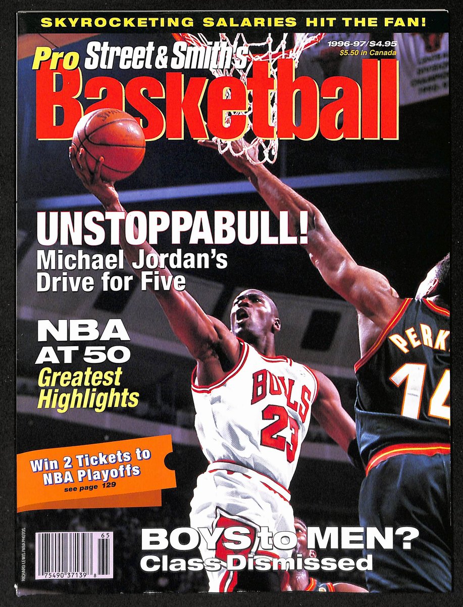 1996-97 Street & Smith Pro Basketball Magazine Michael Jordan No Label Newstand