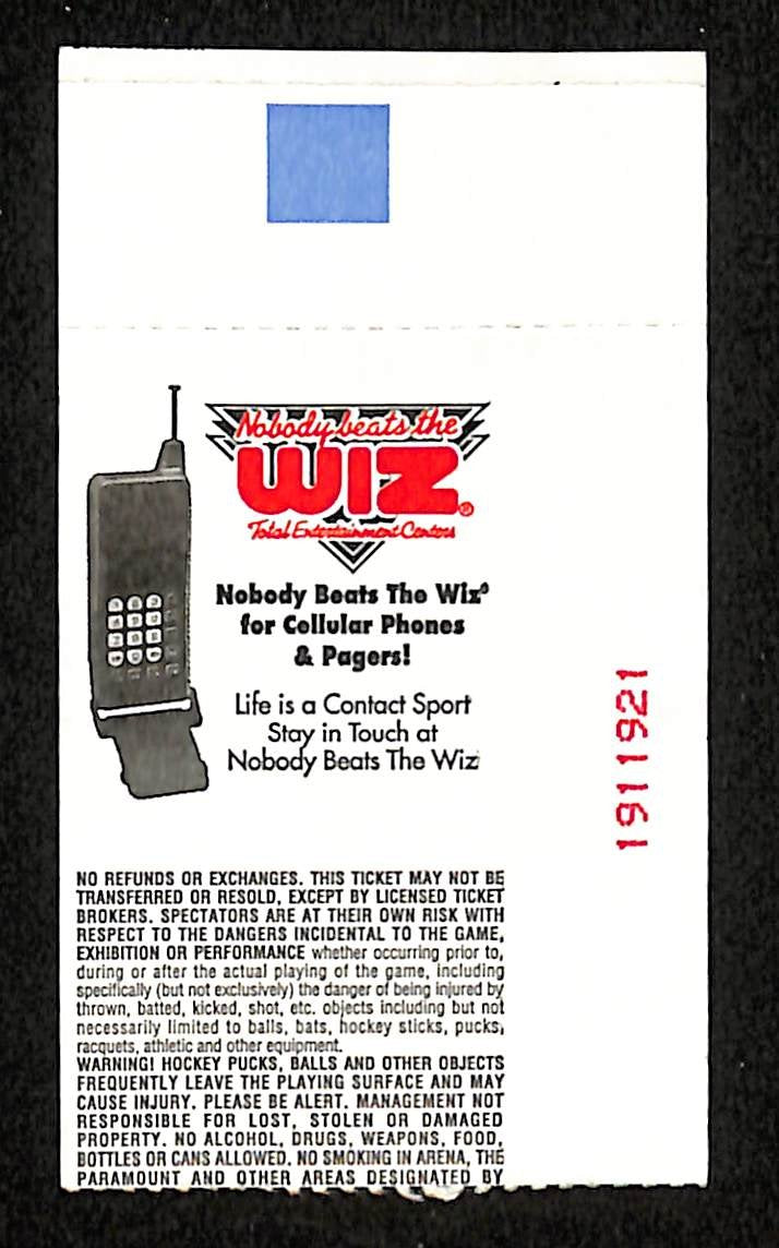 9/2/1996 World Cup Hockey Ticket Stub USA vs. Russia 201704