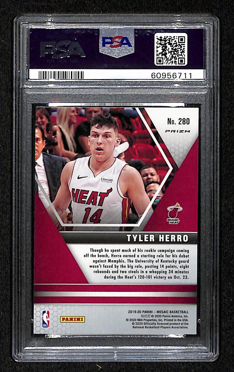 2019 Panini Mosaic Heat Tyler Herro RC #280 PSA 9 BA201762