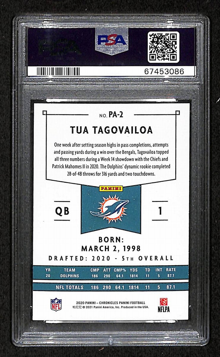 2020 Panini Chronicles Dolphins Tua Tagovailoa RC #PA2 PSA 9 BA201782