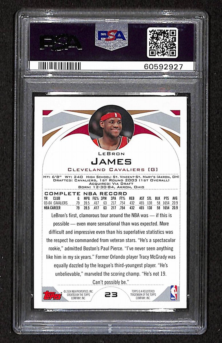 2004 Topps Cavaliers LeBron James #23 PSA 7 BA201803