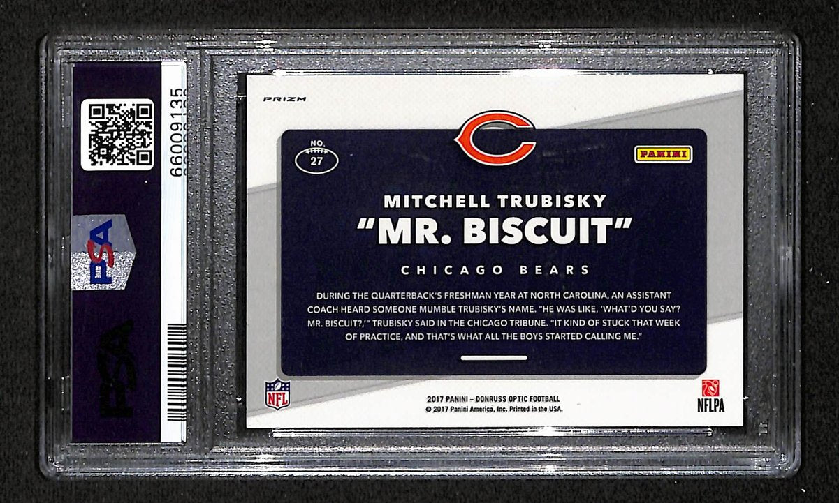 2017 Panini Donruss Optic AKA Bears Mitchell Trubisky #27 PSA 9 BA201811