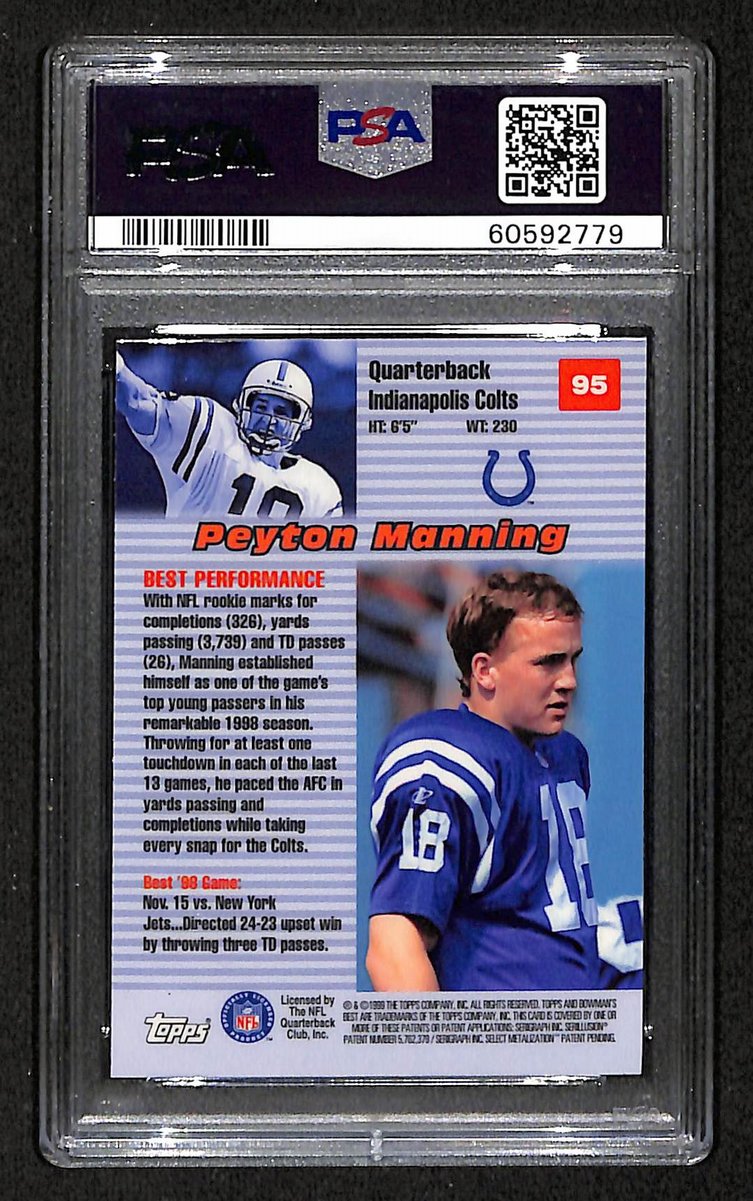 1999 Bowman's Best Colt Peyton Manning #95 PSA 9 BA203293