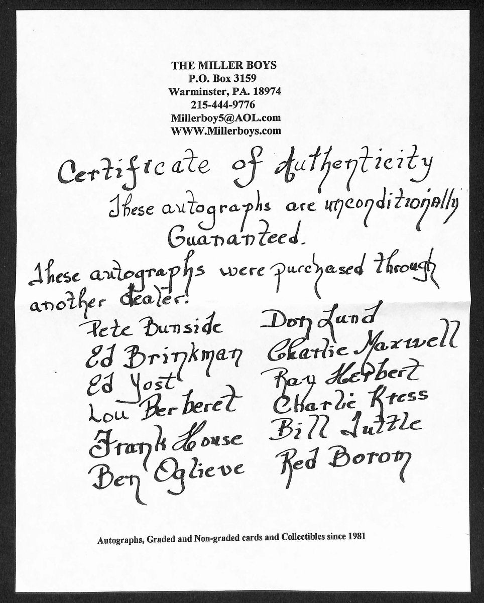 Vintage Detroit Tigers Multi-Signed/Auto by (12) Players 8x10 Photo 204061