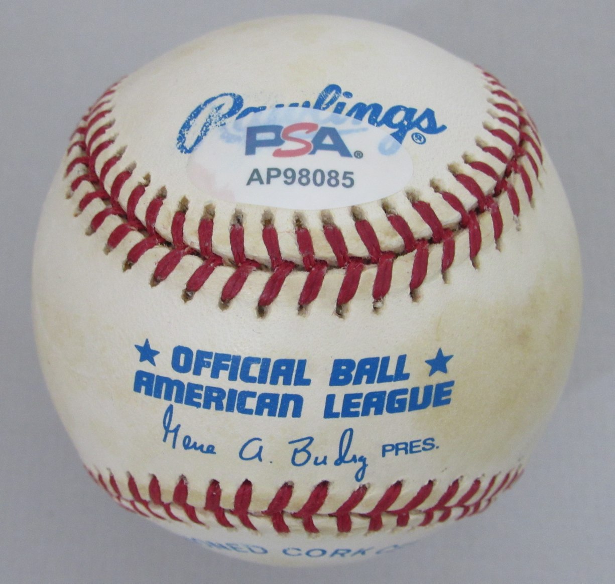 Carlton Fisk HOF Signed/Autographed OAL Baseball Boston Red Sox PSA/DNA 203547