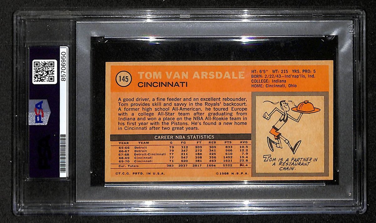1970 Topps Tom Van Arsdale Cincinnati Royals PSA/DNA Signed/Auto Card BA204117