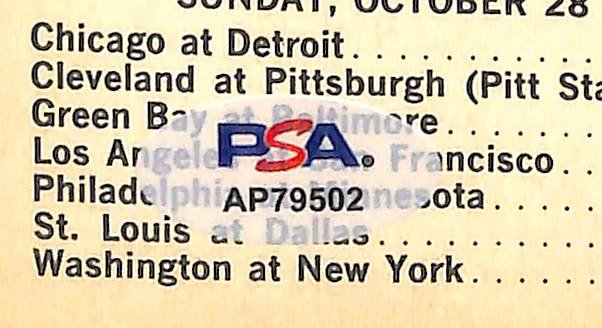 Jim Brown HOF Signed/Insc 1962 Pro Football Magazine No Label PSA/DNA 203673
