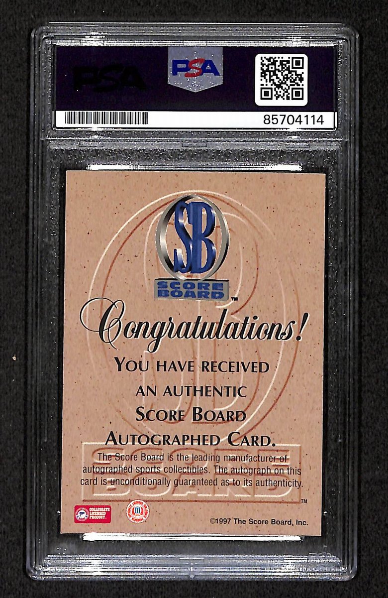 1997 Scoreboard Jermaine O'Neal Signed RC Card Eau Claire H.S. PSA/DNA 203936