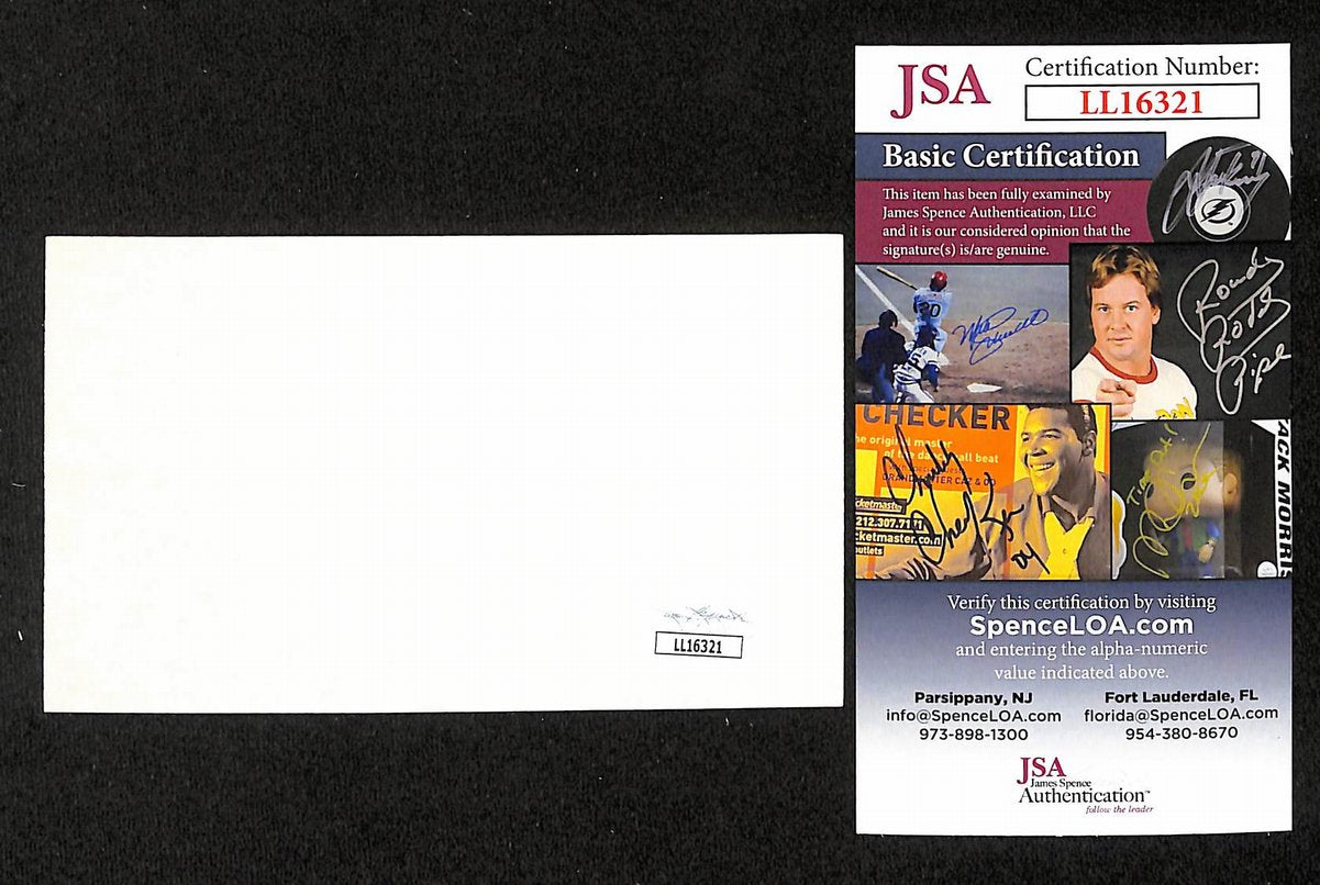 Ken Brett Signed/Autographed 3x5 Index Card Pittsburgh Pirates JSA 204196