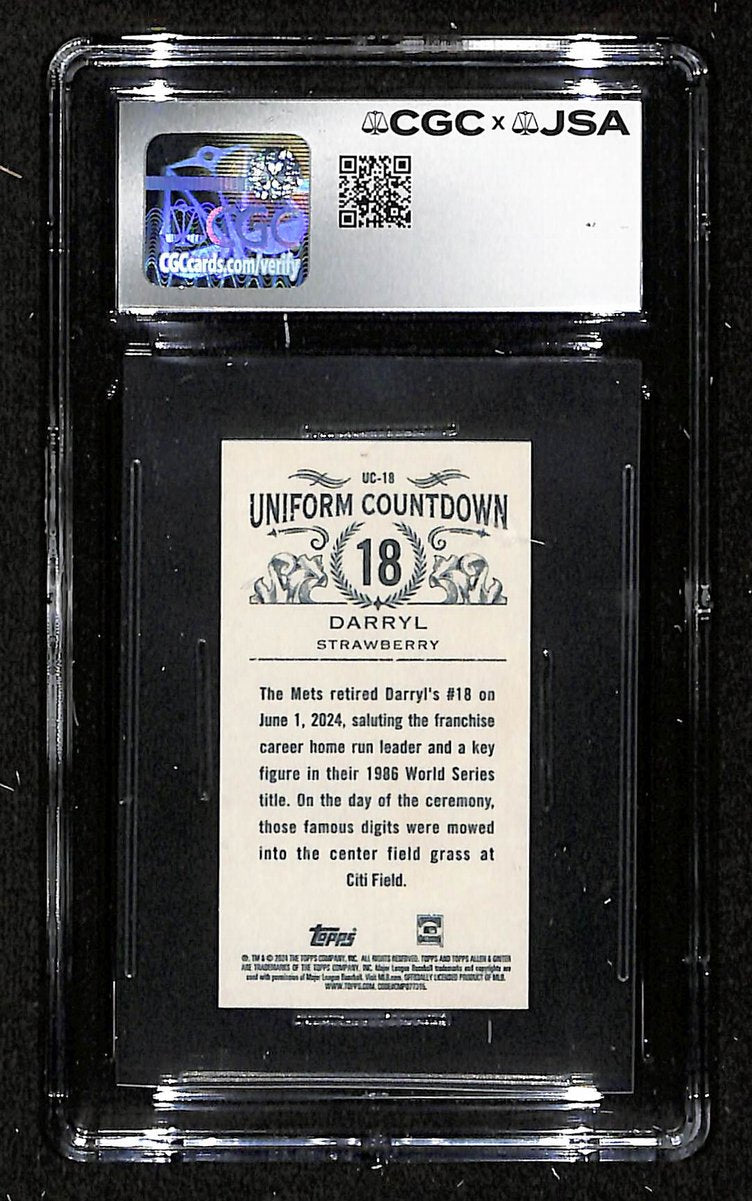 2024 Topps A&G Darryl Strawberry Autographed/Signed Card CGCxJSA 9.5 BA200646