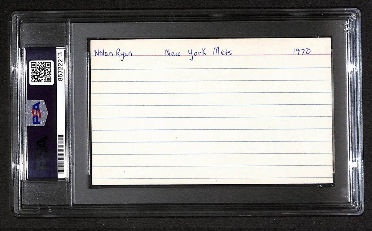 Nolan Ryan HOF Signed/Autographed 3x5 Index Card PSA/DNA Astros BA203980