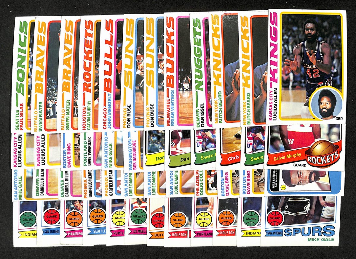 Lot of (48) 1970's TOPPS Basketball Cards Chamberlain, Abdul-Jabbar 204238